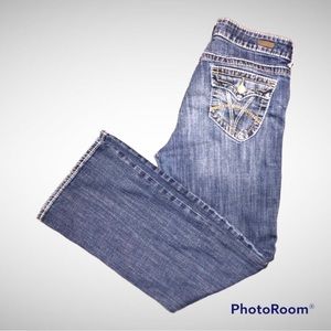 Kut from the Kloth Blue Denim Jeans Natalie Mid Rise Bootcut Size 12